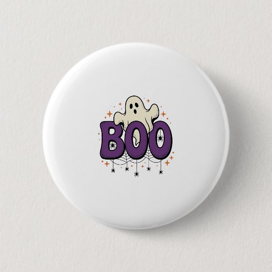 Halloween-Geist Buu Lustige Spinne Vintage_1 Button (Vorderseite)