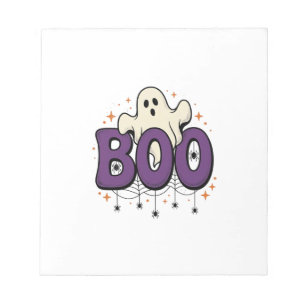 Halloween-Geist Buu Lustige Spinne Vintage_1 Notizblock