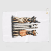Halloween-Geist Deutscher Schäferhund Golfhandtuch (Horizontal)