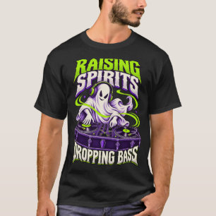 Halloween-Geist-DJ hebt die Stimmung und lässt den T-Shirt