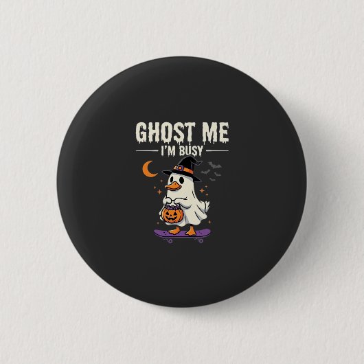 Halloween-Geist-Enten-Skateboard-Design_1 Button (Vorderseite)