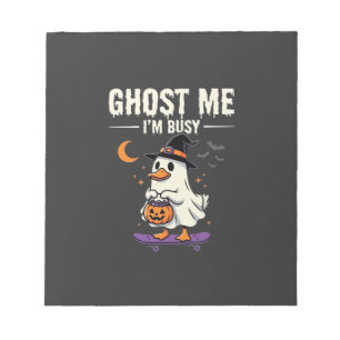 Halloween-Geist-Enten-Skateboard-Design_1 Notizblock