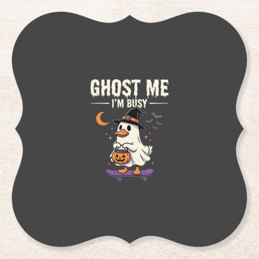 Halloween-Geist-Enten-Skateboard-Design_1 Untersetzer (Vorderseite)