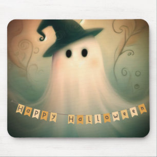 Halloween/Geist/Fall/Weiße Ornamente Mousepad