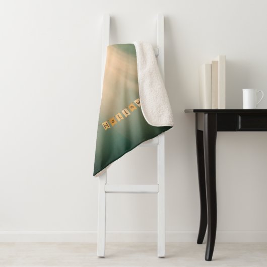 Halloween/Geist/Fall/Weiße Ornamente Sherpadecke (Beispiel)