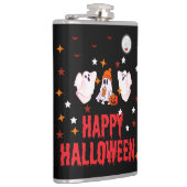 Halloween-Geist-Flasche | Eingewickelt mit gruseli Flachmann (Rechts)