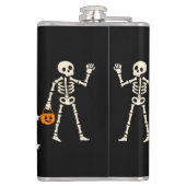 Halloween-Geist-Flasche | Eingewickelt mit gruseli Flachmann (Rückseite)