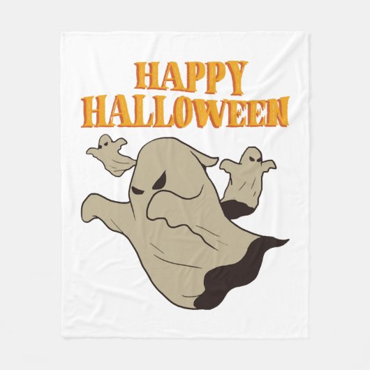 Halloween -Geist Fleecedecke (Vorderseite)