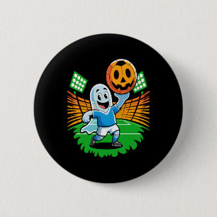 Halloween-Geist-Fußballspieler Button