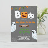Halloween-Geist-Geburtstagseinladung Einladung (Stehend Vorderseite)