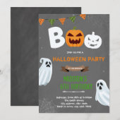Halloween-Geist-Geburtstagseinladung Einladung (Vorne/Hinten)