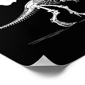 Halloween-Geist gehender Dinosaurier-Skelett T Rex Poster (Ecke)