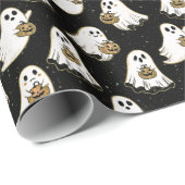 Halloween-Geist Geschenkpapier (Rolleneckpunkt)