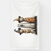 Halloween Geist Golden Retriever Hund Banner (Vertikal)