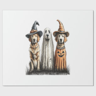 Halloween Geist Golden Retriever Hund Geschenkpapier