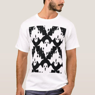 Halloween-Geist Grusel nahtloses Muster T-Shirt