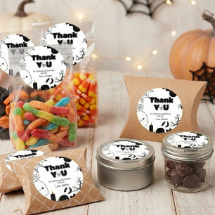 Halloween-Geist Gruselig Danke Geburtstagsfeier Runder Aufkleber