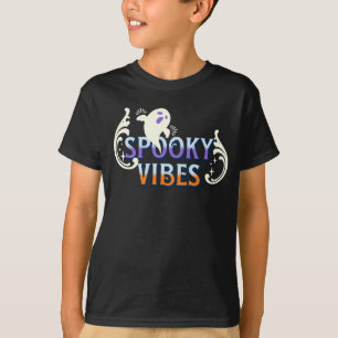 Halloween-Geist Gruselige Stimmung Typografie Lett T-Shirt
