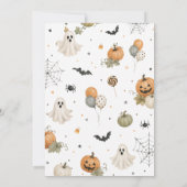 Halloween-Geist Gruseliger Geburtstagsparty Dankeskarte (Rückseite)