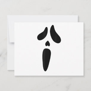 Halloween-Geist Gruseliges Gesicht Feiertag Dankeskarte