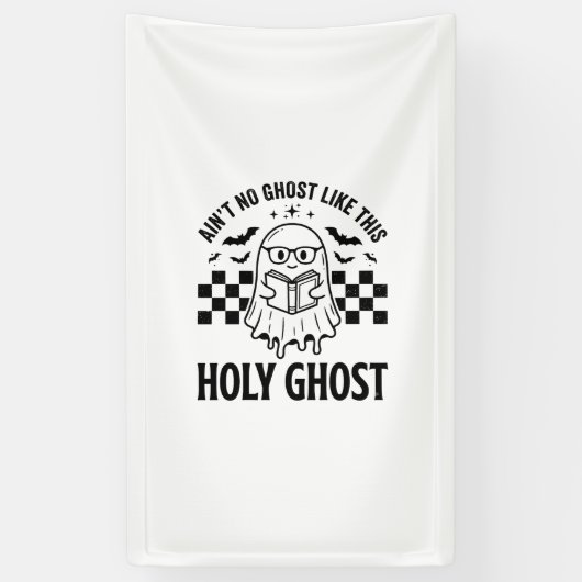 Halloween-Geist Heiliger Geist Lustig Vintage Scha Banner (Vertikal)