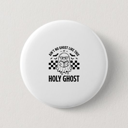 Halloween-Geist Heiliger Geist Lustig Vintage Scha Button (Vorderseite)