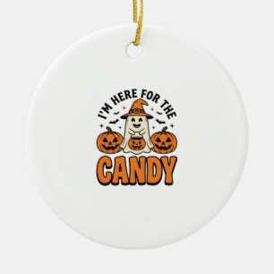 Halloween-Geist hier für die Süßigkeiten Cute Vint Keramik Ornament
