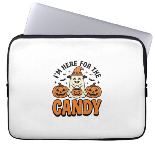 Halloween-Geist hier für die Süßigkeiten Cute Vint Laptopschutzhülle