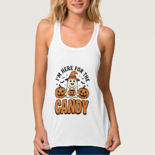 Halloween-Geist hier für die Süßigkeiten Cute Vint Tank Top