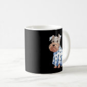 Halloween-Geist-Hund mit Blumen Lustiger Halloween Kaffeetasse (VorderseiteRechts)