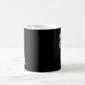 Halloween-Geist-Hund mit Blumen Lustiger Halloween Kaffeetasse (Mittel)