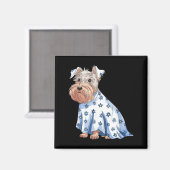 Halloween-Geist-Hund mit Blumen Lustiger Halloween Magnet (Vorderseite/Rückseite)