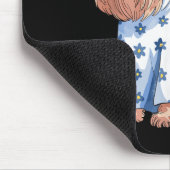 Halloween-Geist-Hund mit Blumen Lustiger Halloween Mousepad (Ecke)