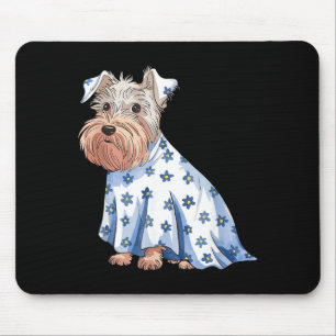 Halloween-Geist-Hund mit Blumen Lustiger Halloween Mousepad