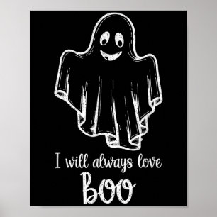 Halloween-Geist Ich werde Boo immer lieben Poster