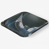 Halloween-Geist in einer Hängematte Pappteller (Gewinkelt)