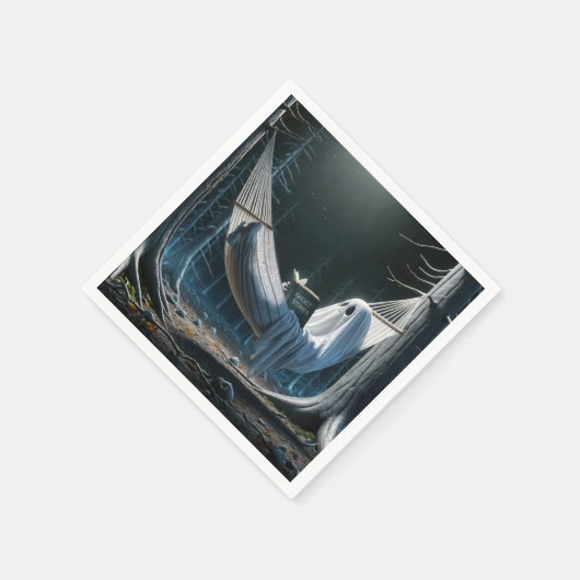 Halloween-Geist in einer Hängematte Serviette (Ecke)