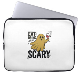 Halloween-Geist Iss Trinke Und Sei Gruselig Vintag Laptopschutzhülle