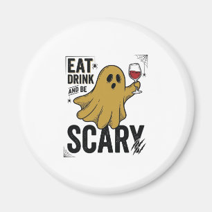 Halloween-Geist Iss Trinke Und Sei Gruselig Vintag Magnet