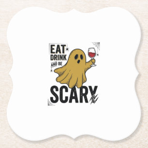 Halloween-Geist Iss Trinke Und Sei Gruselig Vintag Untersetzer