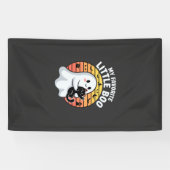 Halloween-Geist Katze Little Boo Banner (Horizontal)