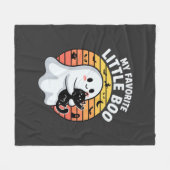 Halloween-Geist Katze Little Boo Fleecedecke (Vorderseite (Horizontal))