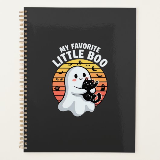 Halloween-Geist Katze Little Boo Planer (Vorderseite)