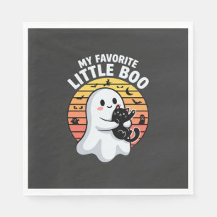 Halloween-Geist Katze Little Boo Serviette