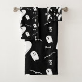 Halloween-Geist, Knochen, Fledermäuse und Schädel Badhandtuch Set (Insitu)