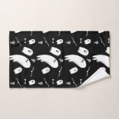 Halloween-Geist, Knochen, Fledermäuse und Schädel Badhandtuch Set (Handtuch)