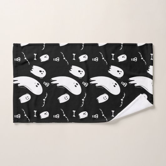 Halloween-Geist, Knochen, Fledermäuse und Schädel Badhandtuch Set (Handtuch)