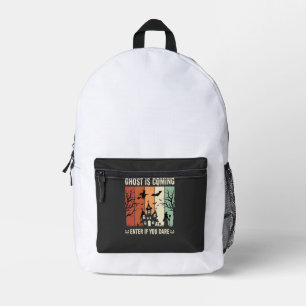 Halloween-Geist kommt ins Spukhaus Bedruckter Rucksack