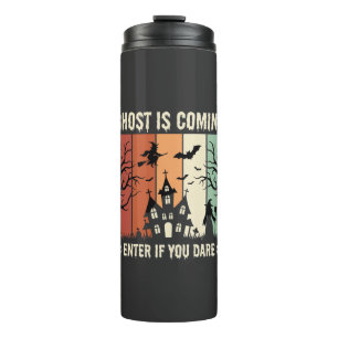 Halloween-Geist kommt ins Spukhaus Thermosbecher