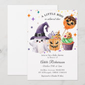 Halloween-Geist-Kürbis-Cupcake Einladung (Vorne/Hinten)